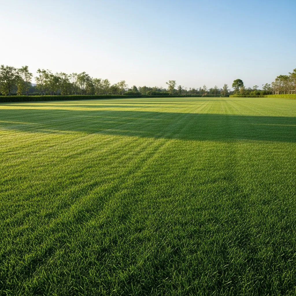 Hyvin hoidettu vihreä nurmikko